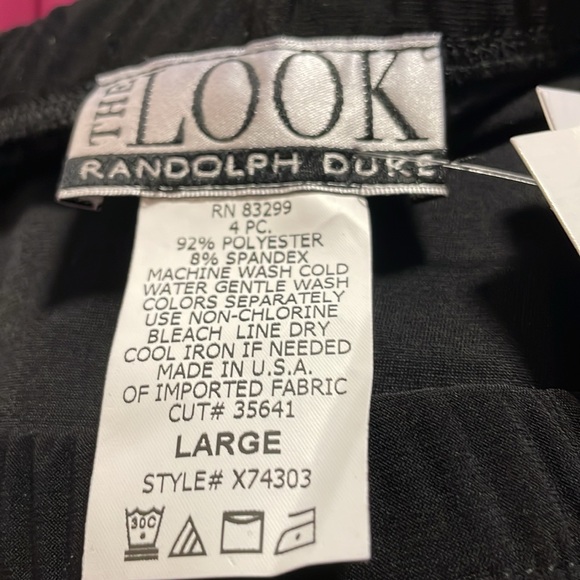 The Look Randolph Duke Black 3 pc Jacket, Tank Top, and Skirt Suit Size Large - Picture 7 of 9